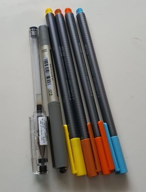 pens and pencils for your bullet journal pages 