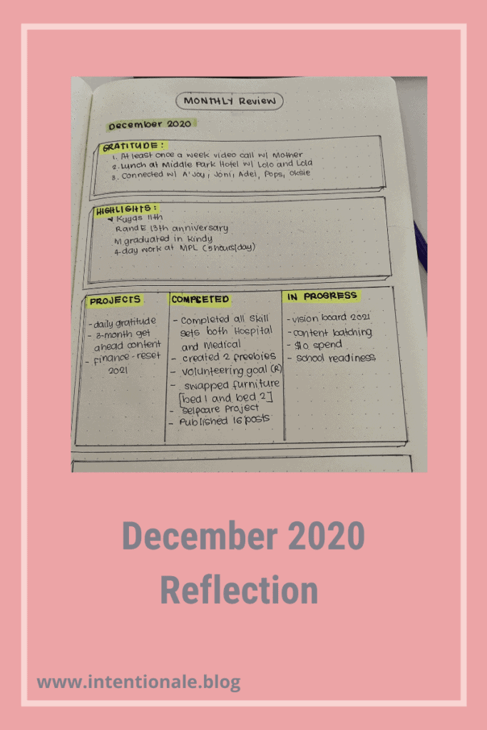 December Reflection 2020
