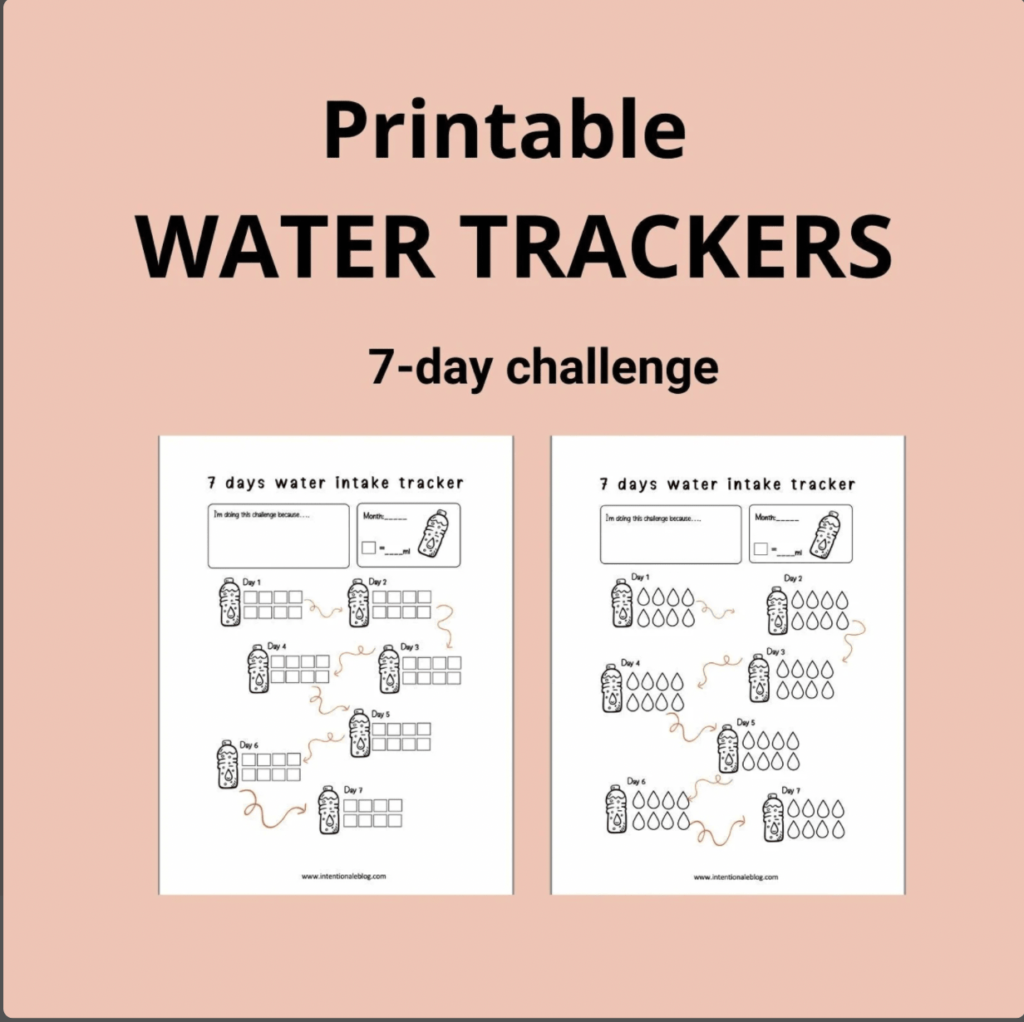 Water Tracker Printable