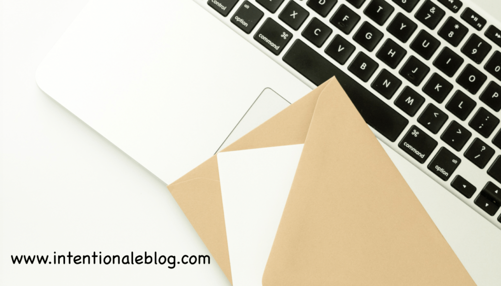 image of a brown envelope on a keyboard