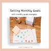 Featured image of a blog post with a title Setting Monthly Goals, image of mind map on paper