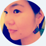 Image of a woman on her left side view