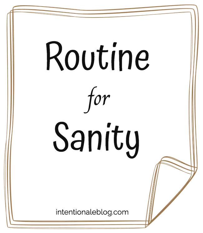 an image of a quotes that says routine for sanity