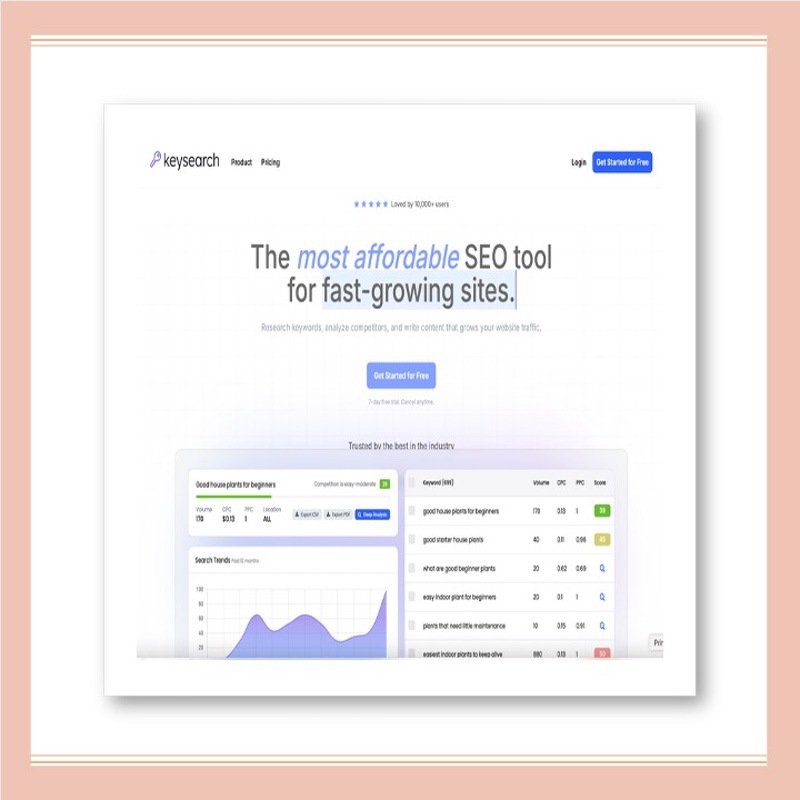 image of Keysearch Seo tool mock up 